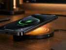Descubra se o carregador por inducao estraga a bateria do celular em uma base de carregamento sem fio sobre a mesa